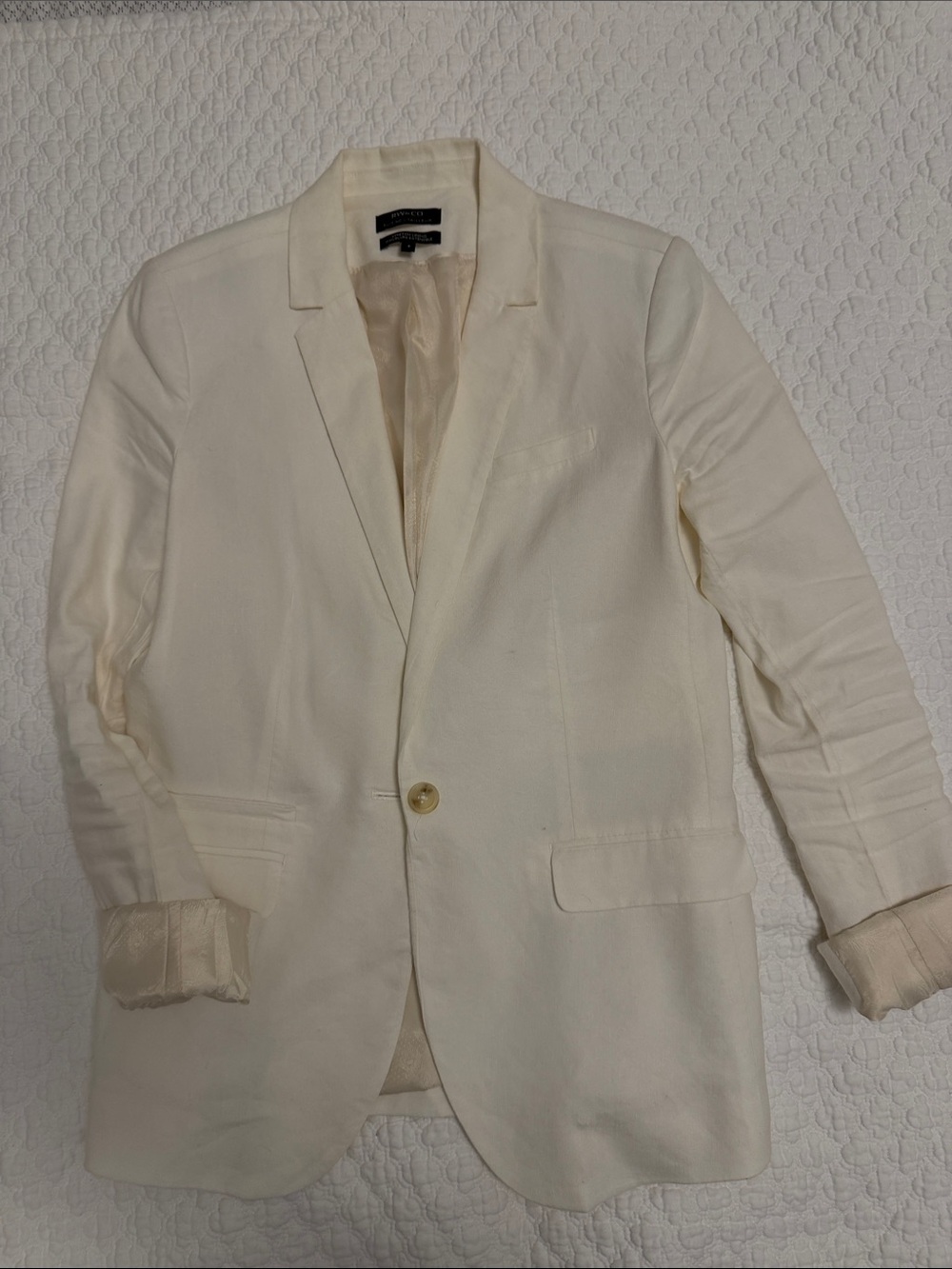 RW&CO. Cream Single-Button Blazer